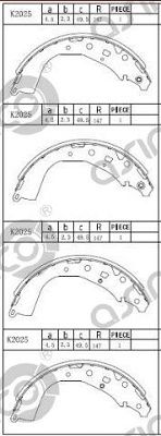 K2025 ASIMCO Комплект тормозных колодок