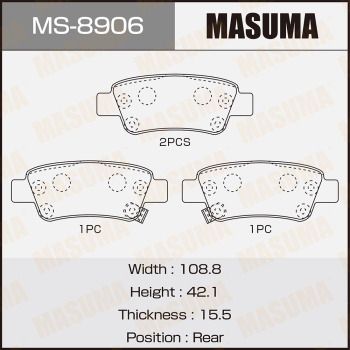 MS8906 MASUMA Комплект тормозных колодок