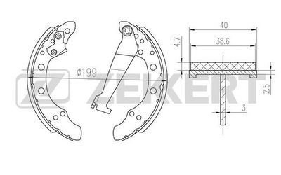 BK4075 ZEKKERT Комплект тормозных колодок