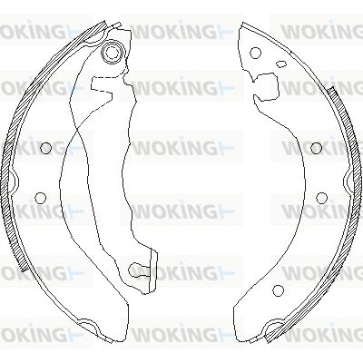 Z406400 WOKING Комплект тормозных колодок