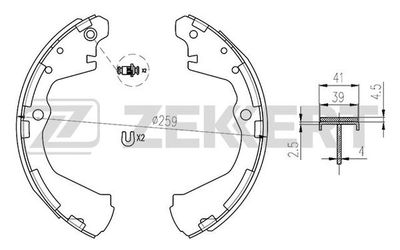 BK4110 ZEKKERT Комплект тормозных колодок