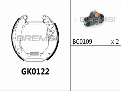 GK0122 BREMSI Комплект тормозных колодок