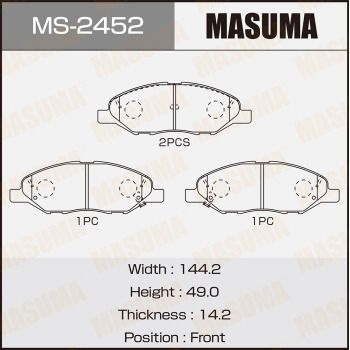 MS2452 MASUMA Комплект тормозных колодок