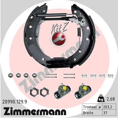 209901299 ZIMMERMANN Комплект тормозных колодок