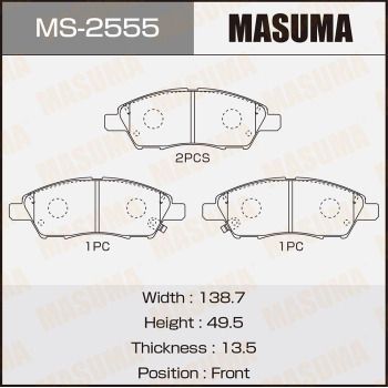 MS2555 MASUMA Комплект тормозных колодок