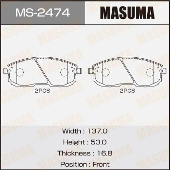 MS2474 MASUMA Комплект тормозных колодок