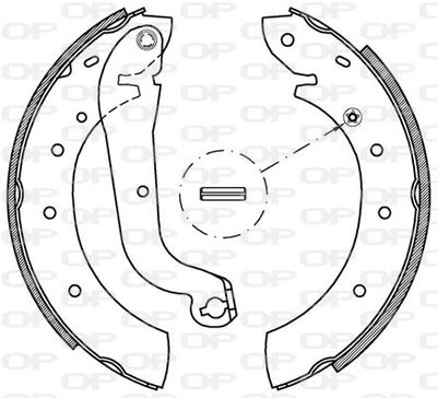 BSA217200 OPEN PARTS Комплект тормозных колодок