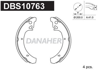 DBS10763 DANAHER Комплект тормозных колодок