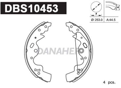 DBS10453 DANAHER Комплект тормозных колодок