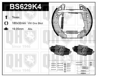 BS629K4 QUINTON HAZELL Комплект тормозных колодок