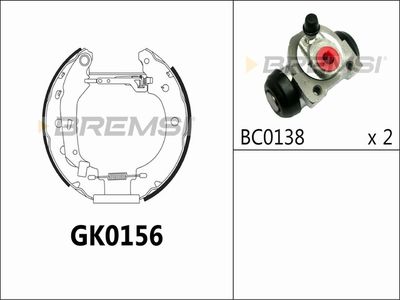GK0156 BREMSI Комплект тормозных колодок