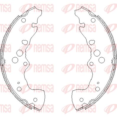 424000 REMSA Комплект тормозных колодок