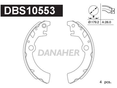 DBS10553 DANAHER Комплект тормозных колодок
