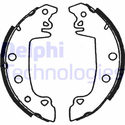 LS1721 DELPHI Комплект тормозных колодок