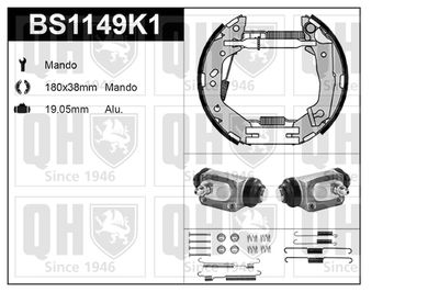 BS1149K1 QUINTON HAZELL Комплект тормозных колодок