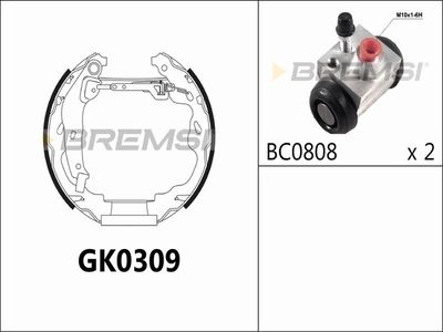 GK0309 BREMSI Комплект тормозных колодок