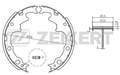 BK4148 ZEKKERT Комплект тормозных колодок