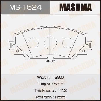 MS1524 MASUMA Комплект тормозных колодок