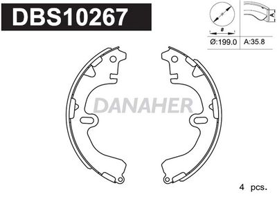 DBS10267 DANAHER Комплект тормозных колодок
