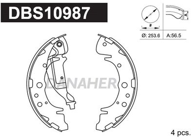 DBS10987 DANAHER Комплект тормозных колодок