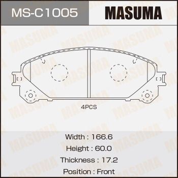 MSC1005 MASUMA Комплект тормозных колодок