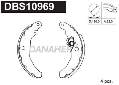 DBS10969 DANAHER Комплект тормозных колодок