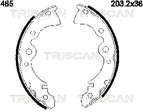 810014465 TRISCAN Комплект тормозных колодок