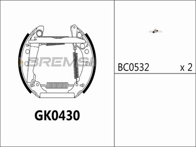 GK0430 BREMSI Комплект тормозных колодок