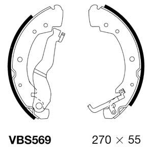 VBS569 MOTAQUIP Комплект тормозных колодок