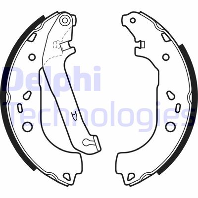LS1983 DELPHI Комплект тормозных колодок