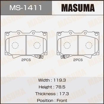 MS1411 MASUMA Комплект тормозных колодок