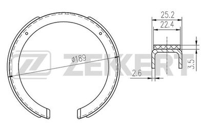 BK4456 ZEKKERT Комплект тормозных колодок