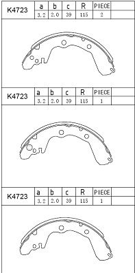 K4723 ASIMCO Комплект тормозных колодок