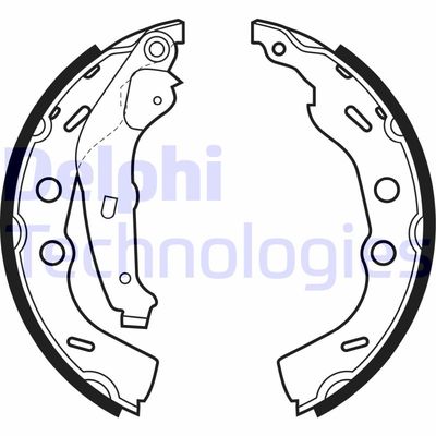 LS1993 DELPHI Комплект тормозных колодок