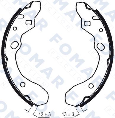FO0603 FOMAR Friction Комплект тормозных колодок