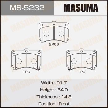 MS5232 MASUMA Комплект тормозных колодок