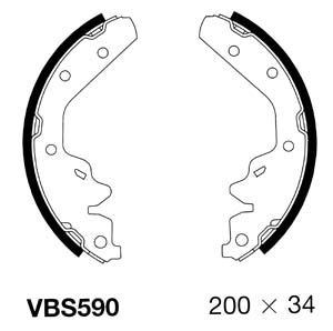 VBS590 MOTAQUIP Комплект тормозных колодок