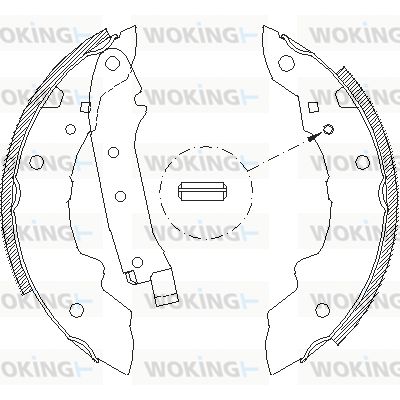 Z403600 WOKING Комплект тормозных колодок