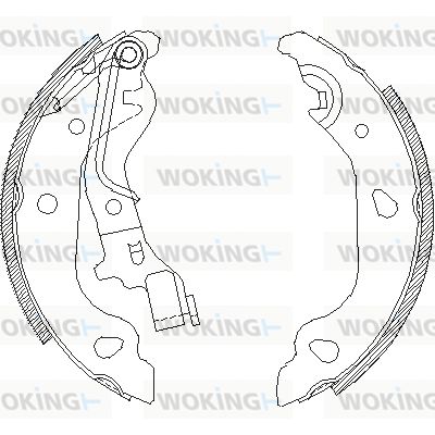 Z409800 WOKING Комплект тормозных колодок