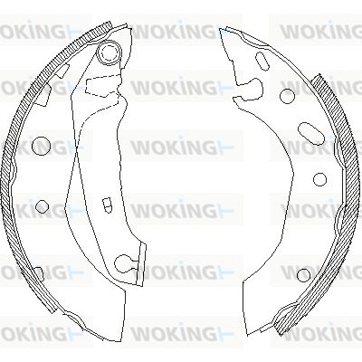 Z450701 WOKING Комплект тормозных колодок