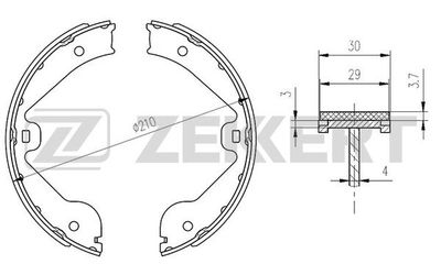 BK4164 ZEKKERT Комплект тормозных колодок