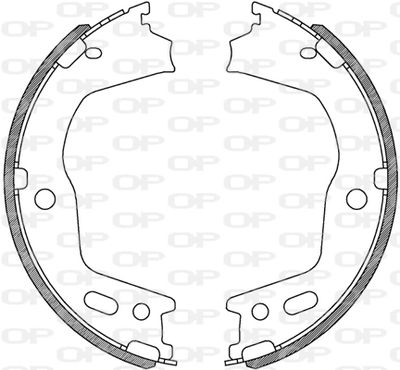 BSA224800 OPEN PARTS Комплект тормозных колодок