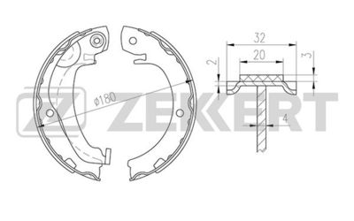 BK4318 ZEKKERT Комплект тормозных колодок