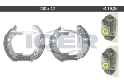 79KT0041C ICER Комплект тормозных колодок
