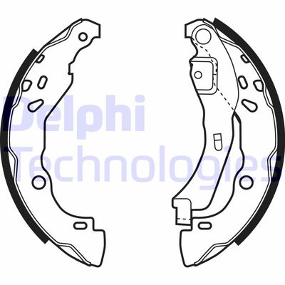 LS1929 DELPHI Комплект тормозных колодок