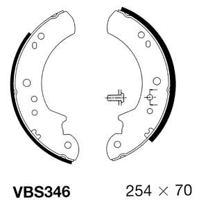 VBS346 MOTAQUIP Комплект тормозных колодок