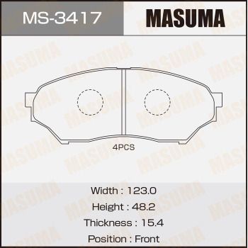 MS3417 MASUMA Комплект тормозных колодок
