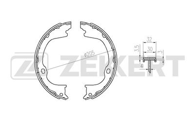 BK4360 ZEKKERT Комплект тормозных колодок