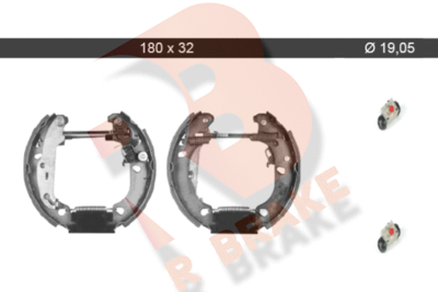 79RBKT0028 R BRAKE Комплект тормозных колодок