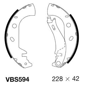 VBS594 MOTAQUIP Комплект тормозных колодок